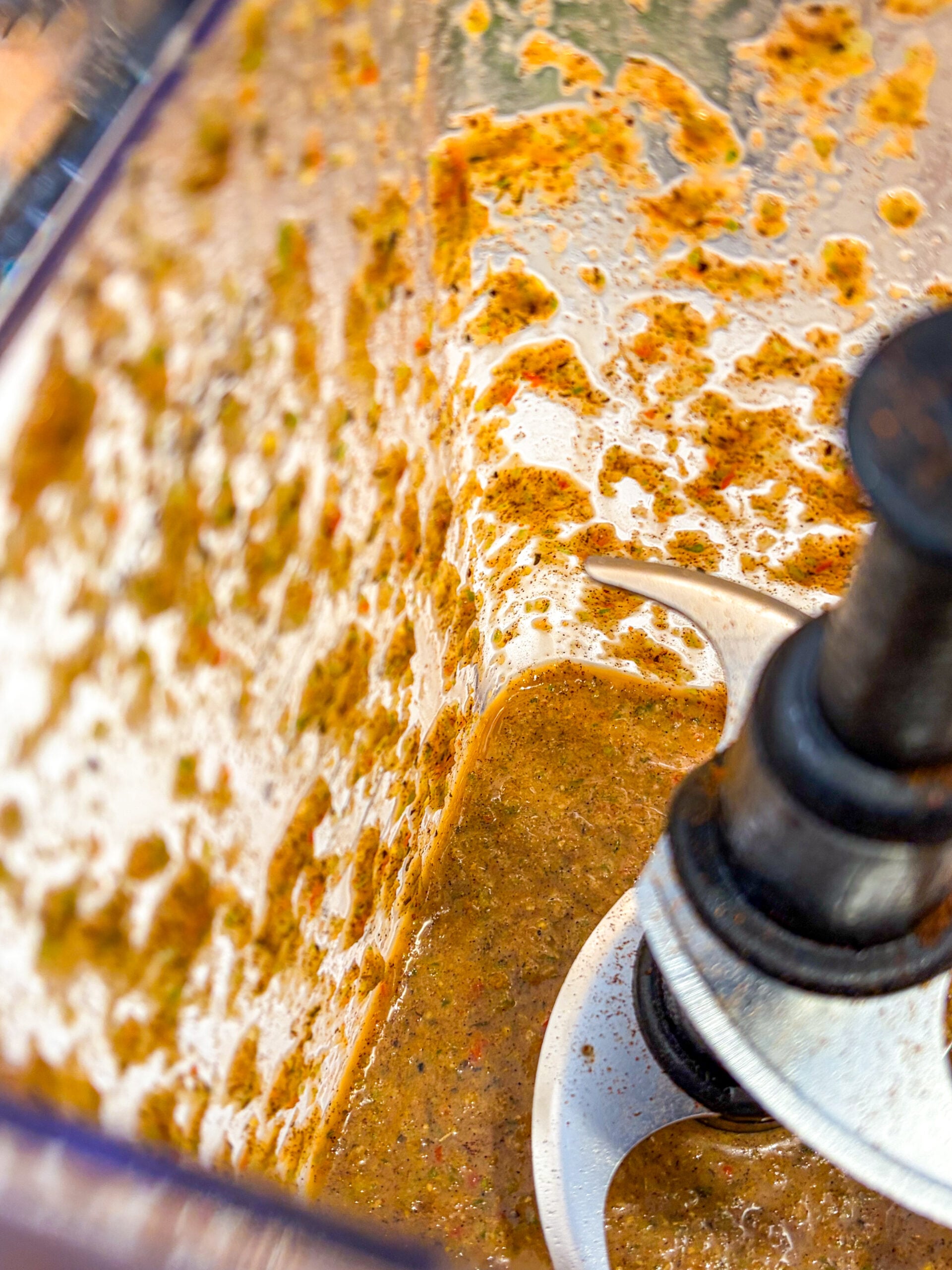 Jerk chicken marinade in a blender